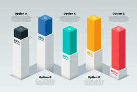 立体柱字母形标签素材下载