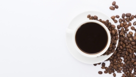 咖啡豆与咖啡美图