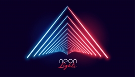 时尚的三角形霓虹灯素材下载