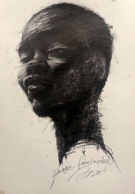 image-face-炭笔速写人像插画