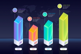 五彩的立方体素材下载