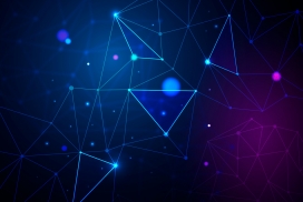 蓝色几何菱形交叉点网络图素材下载