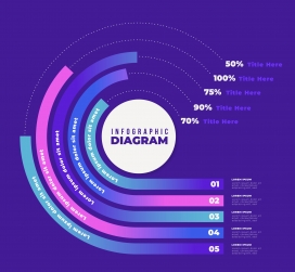 半圆旋转的渐变色标签下载