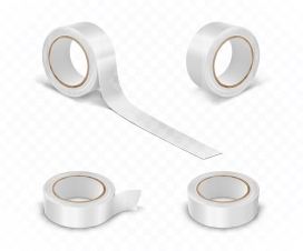 透明棕色管胶带卷