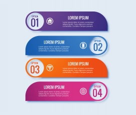 圆弧形的数字步骤标签