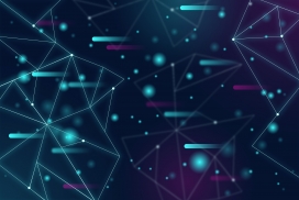 抽象菱形线条真实粒子背景