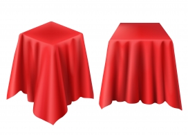 红色的桌布素材