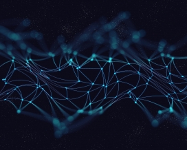 菱形网状科技图