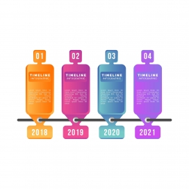 五彩的穿贯式年份标签