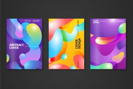 抽象渐变形状的卡片素材