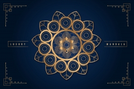 精美欧式金箔花瓣式花纹图案素材