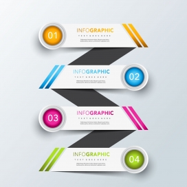 梯子信息图表横幅模板设计