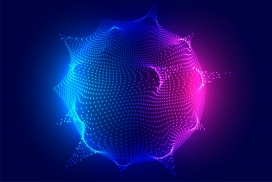 蓝紫病毒状疙瘩球素材下载