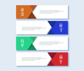 创意的信息图形步骤素材