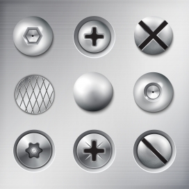 银色螺丝帽螺丝钉素材