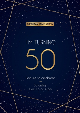 优雅的生日贺卡模板