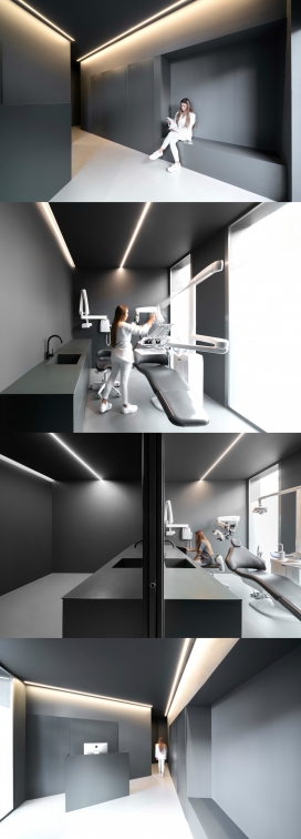 Dental clinic灰色调的牙科诊所室内设计
