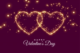 闪亮的双心素材