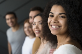 团队灿烂的笑容