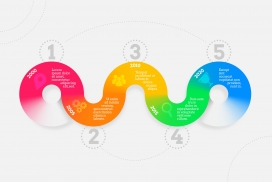 五彩渐变的圆圈步骤素材下载