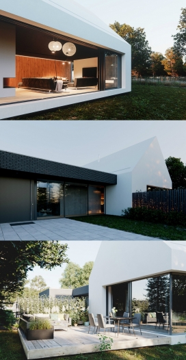 白色的三角房子