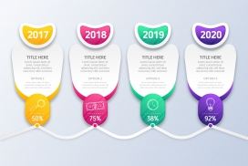 五彩的年份标签素材下载