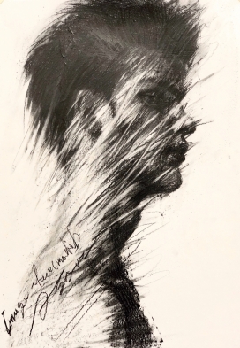 image-face-人像速写炭笔插画