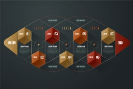 3d光泽信息图表模板设计