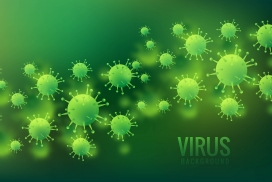 绿色冠状病毒图片素材