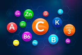 复合维生素矿物质图表素材