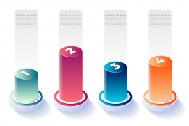 1234立体圆柱体素材