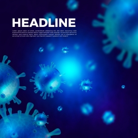 蓝色冠状病毒素材图