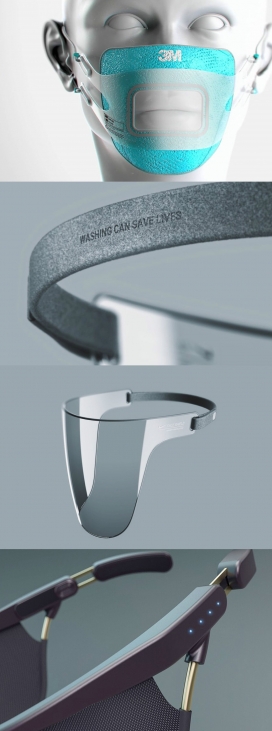 使听障人士可以阅读嘴唇的未来面罩口罩设计