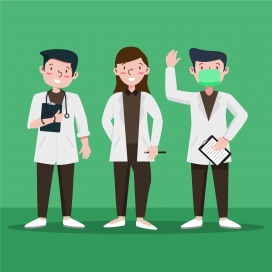 戴口罩的医疗卫生团队