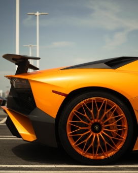 橙色兰博基尼跑车