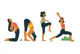 优雅姿势瑜伽素材图