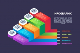 色彩缤纷的数字立体素材