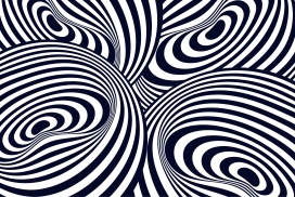黑白旋涡式万花筒素材