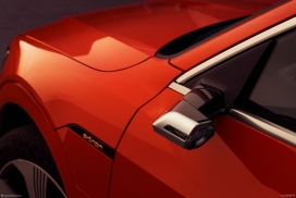 红色奥迪e-tron Sportback汽车