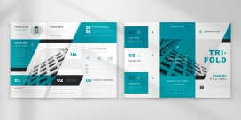 蓝色企业风宣传册