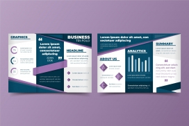 蓝紫企业宣传册设计