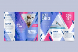 抽象的企业三折小册子模板