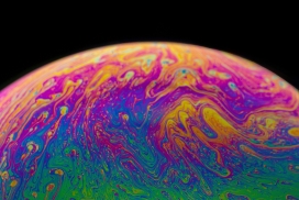 炫彩的液态花纹地球