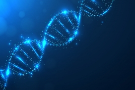 旋转的DNA粒子素材