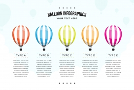 气球信息图表模板