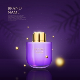紫色香水瓶素材下载