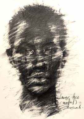 image-face-炫酷人像速写炭笔插画