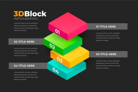 层叠的数字方块素材
