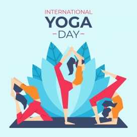 高难度的女性瑜伽姿势