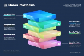 渐变五彩的数字立体方块